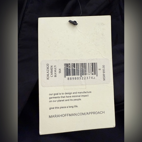 NWT Mara Hoffman Carmen Midi Dress Sculptural Floral Bustier Black Multi Sz 8 - Picture 14 of 17